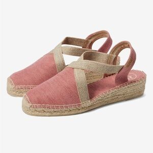 Toni Pons Verdi-V Espadrilles Blush Size 39 EUC